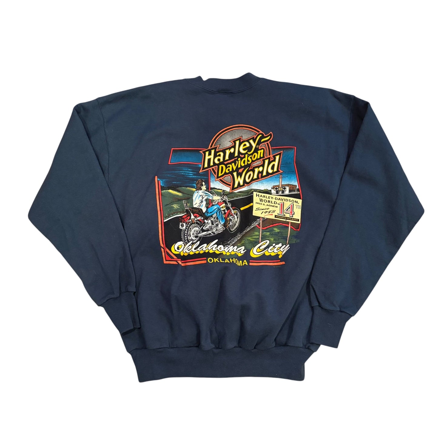 Vintage Harley-Davidson One With The Wind Eagle Crewneck Sweatshirt