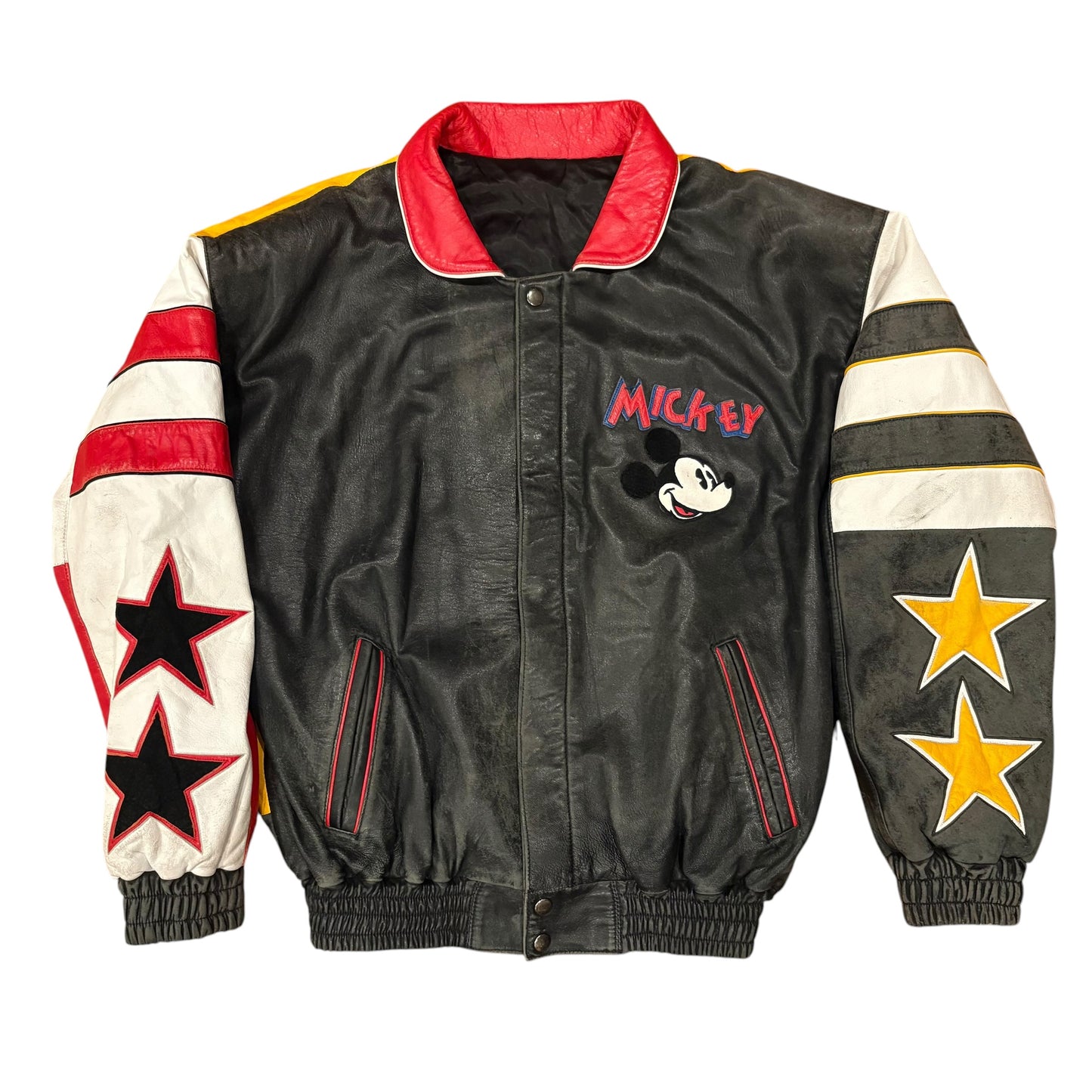 Vintage Mickey Mouse Disney Leather Jacket
