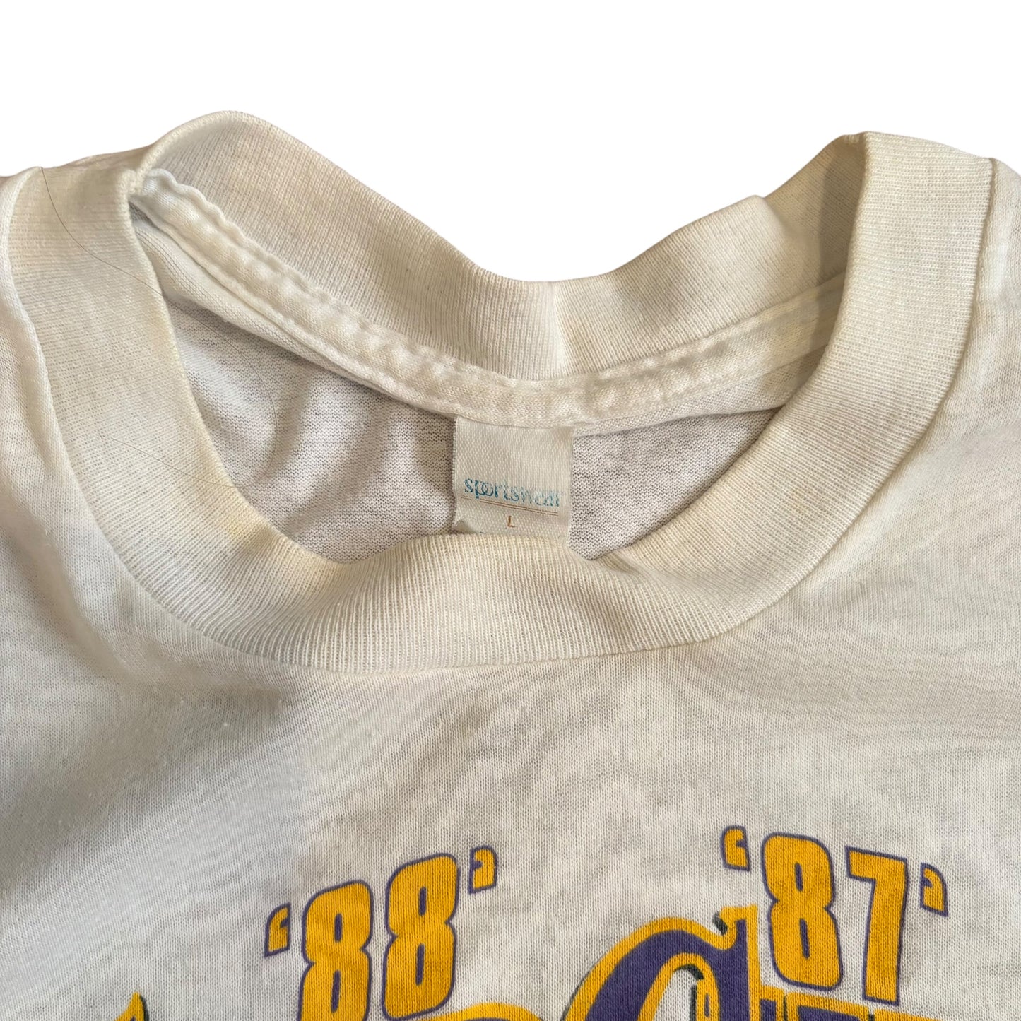 Vintage 1988 Lakers Back-to-Back World Champions T-Shirt — L