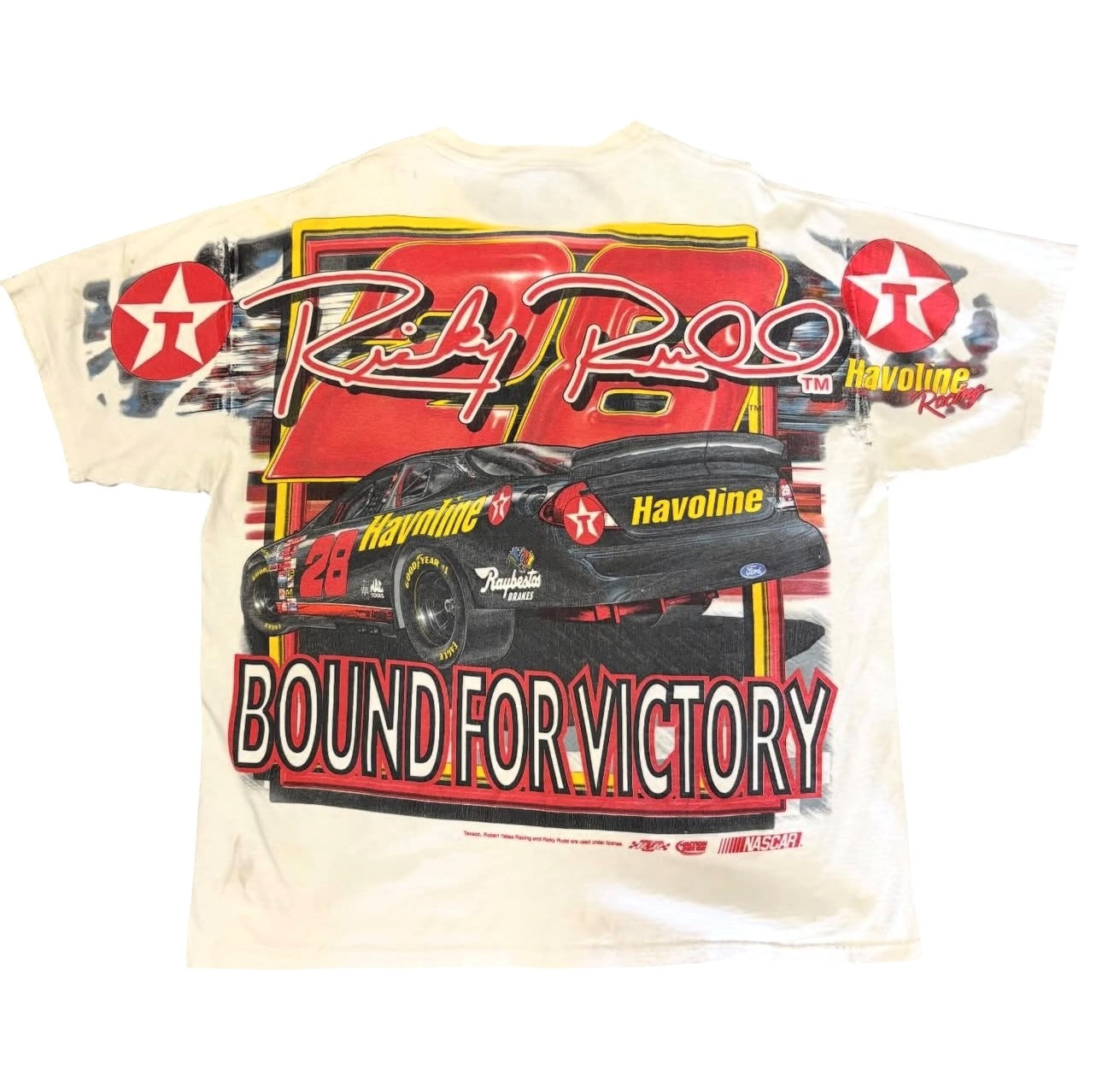 Vintage Ricky Rudd #28 Havoline NASCAR AOP Tee