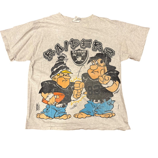 Vintage Raiders x Flintstones Tee — Gray