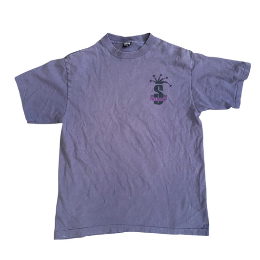Vintage Stussy King T-Shirt — Purple L Made in USA