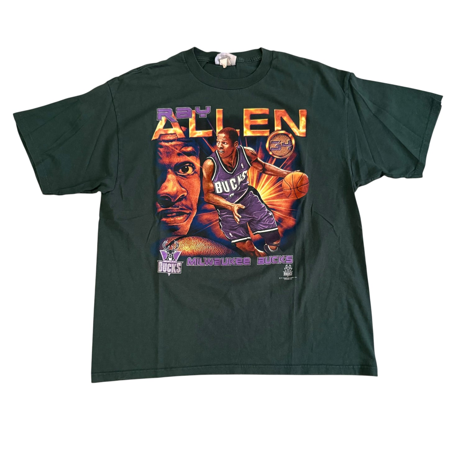 Vintage Ray Allen Milwaukee Bucks T-Shirt — XL