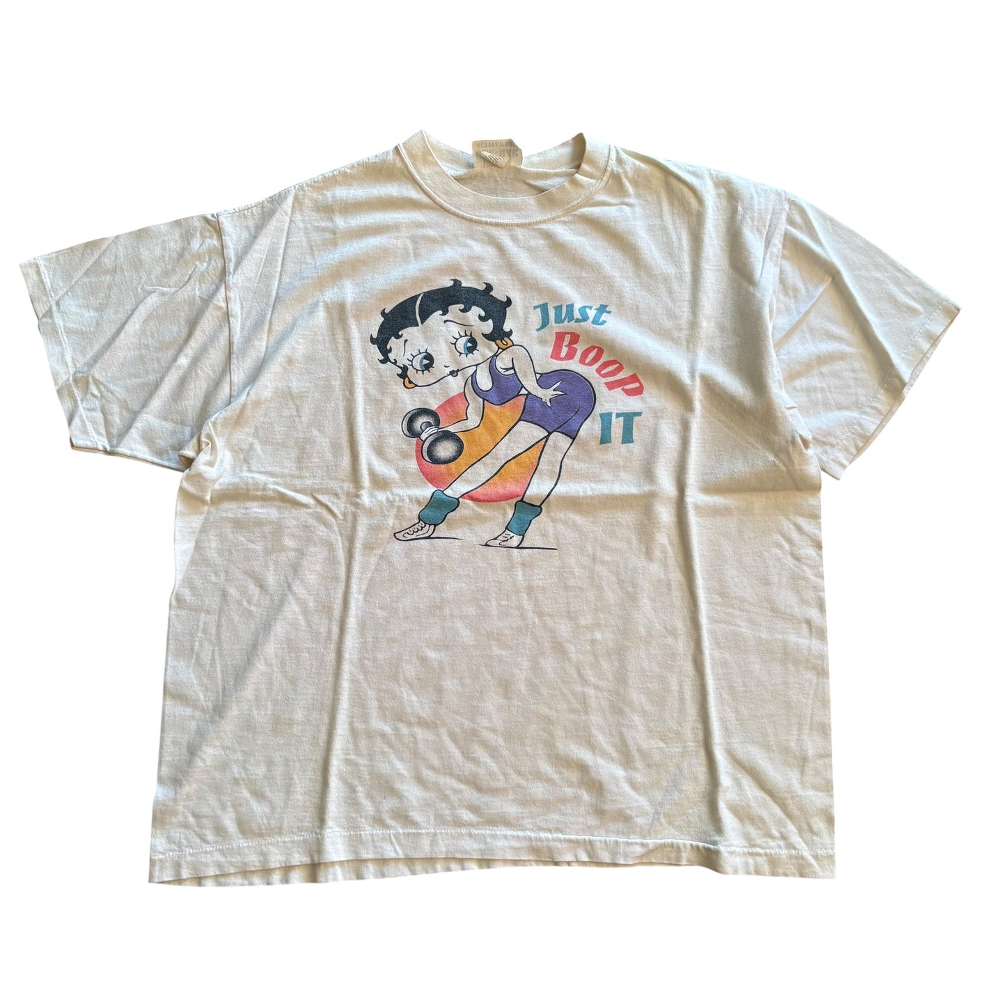 Betty Boop 'Just Boop It' Bowling Tee — White