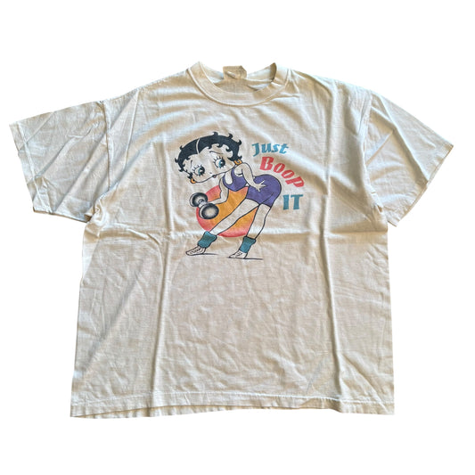 Betty Boop 'Just Boop It' Bowling Tee — White