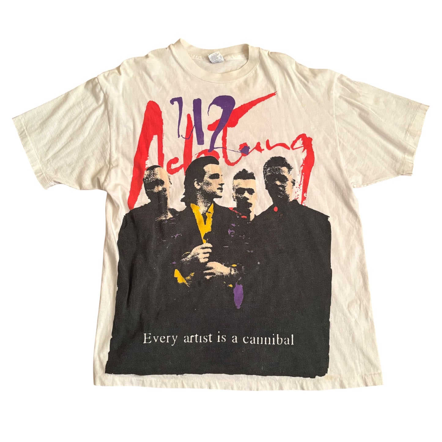 U2 Zoo TV 1992 'Every Artist Is a Cannibal' Tee — White