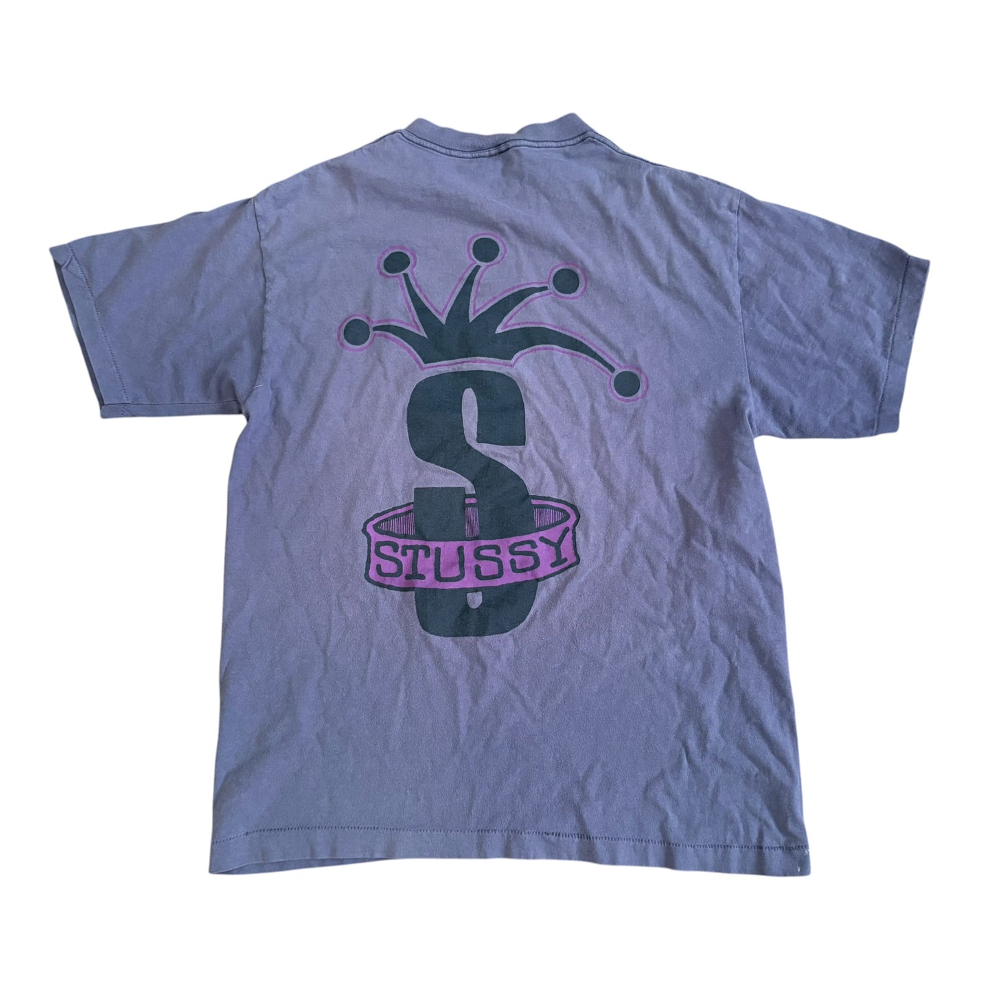 Vintage Stussy King T-Shirt — Purple L Made in USA