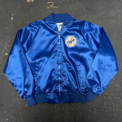 Dodgers Satin Bomber Jacket sz L (90s)