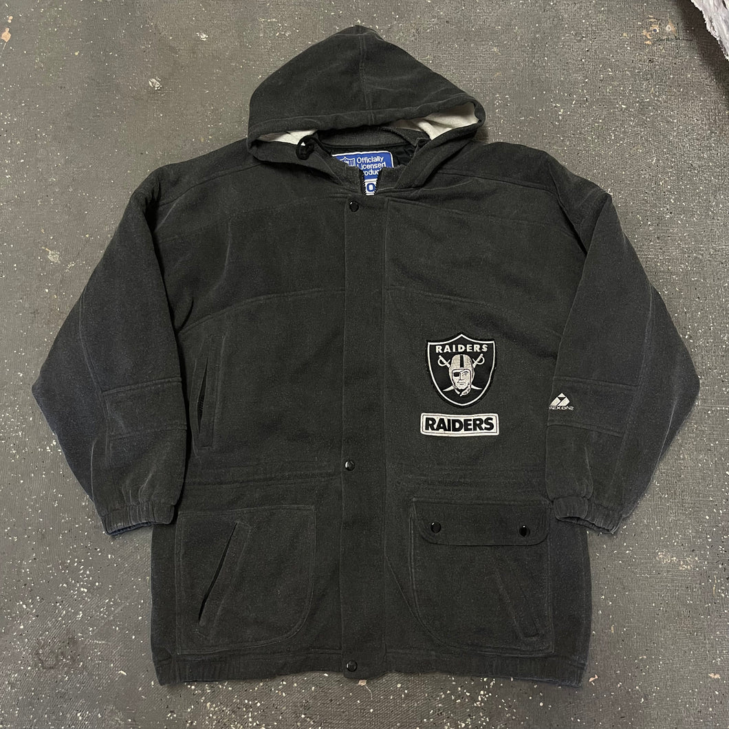 Raiders Gray Fleece Jacket (90s)